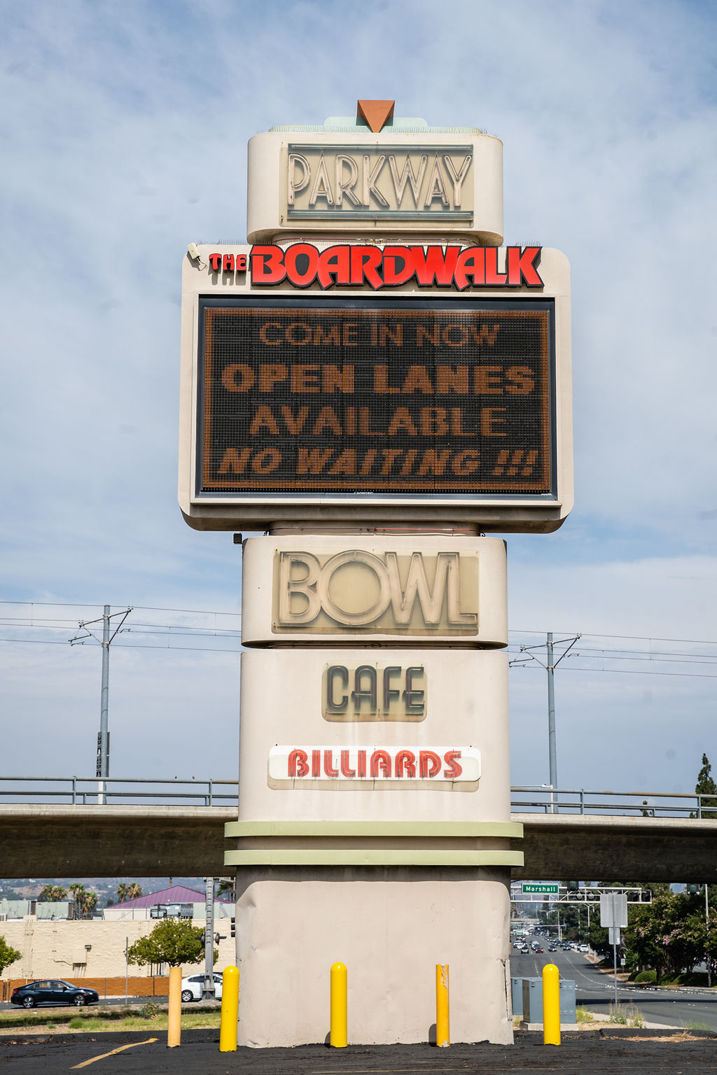 The Boardwalk sign with marquee